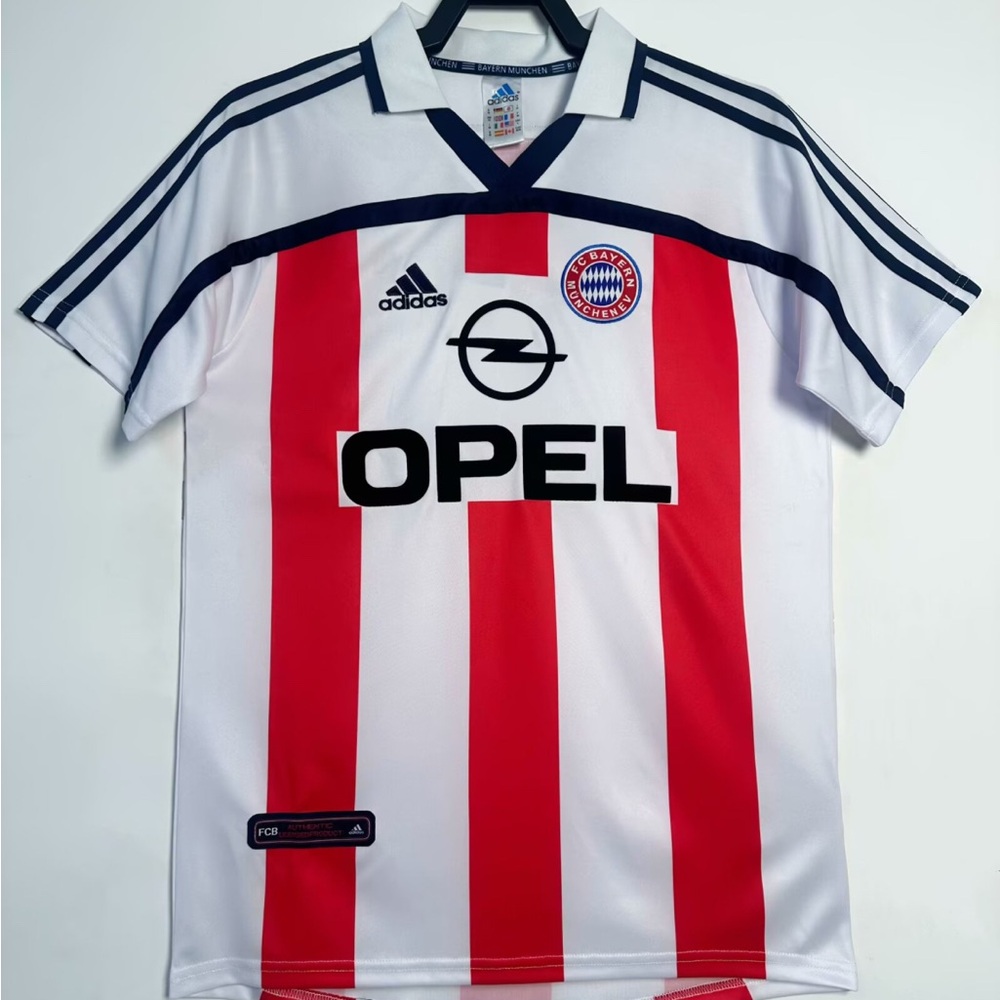 Adidas FC Bayern Munich Red and White Authentic soccer Jersey